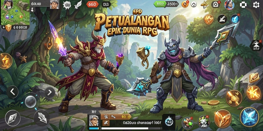 Tampilan gameplay RPG yang seru dan mendebarkan di 66D.