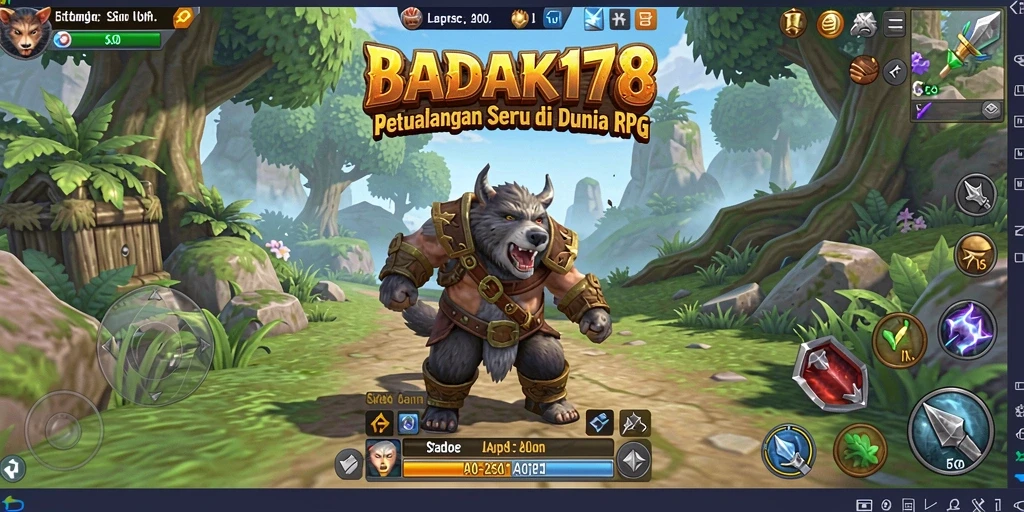 Tampilan gameplay seru dari BADAK178 dalam dunia RPG.
