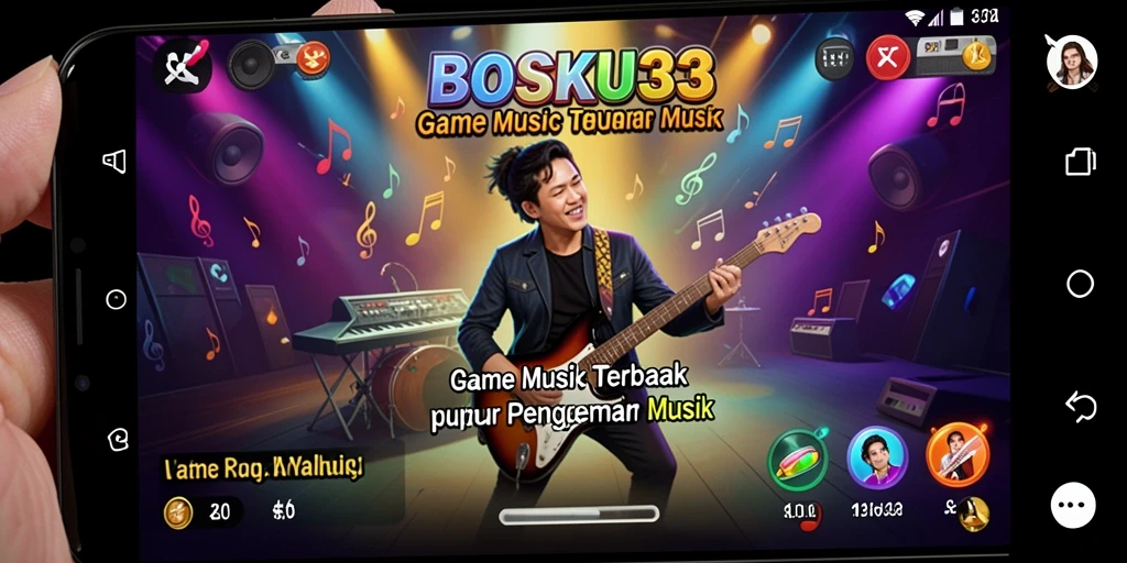 Screenshot gameplay menampilkan interaksi seru dengan musik favorit.