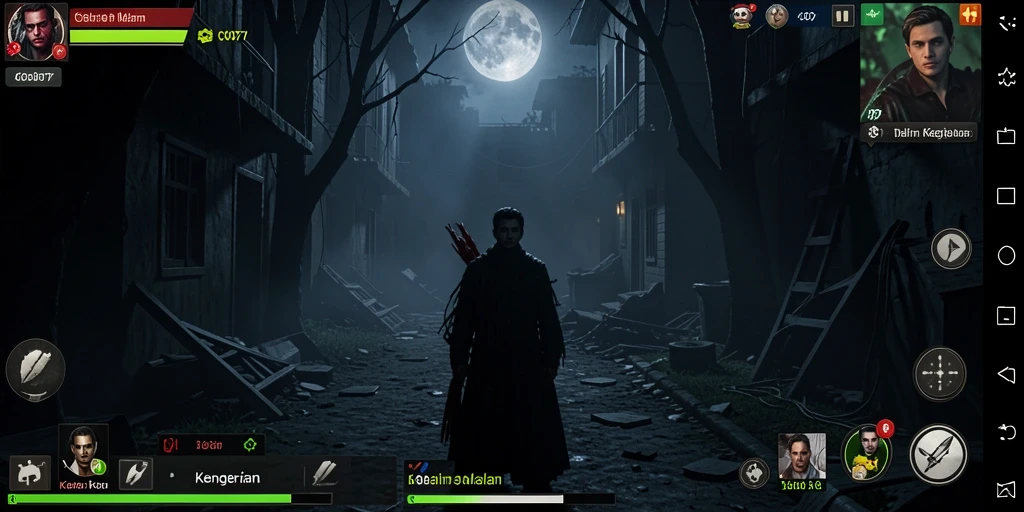 Gameplay C0077 menunjukkan momen mencekam dan menegangkan dengan makhluk menyeramkan.