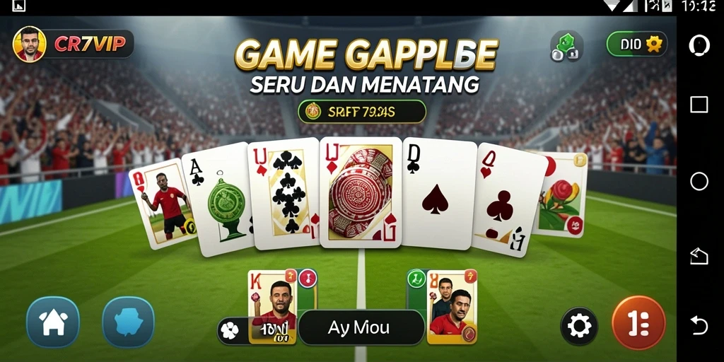 Tampilan gameplay seru di CR7VIP saat bermain Gaple.