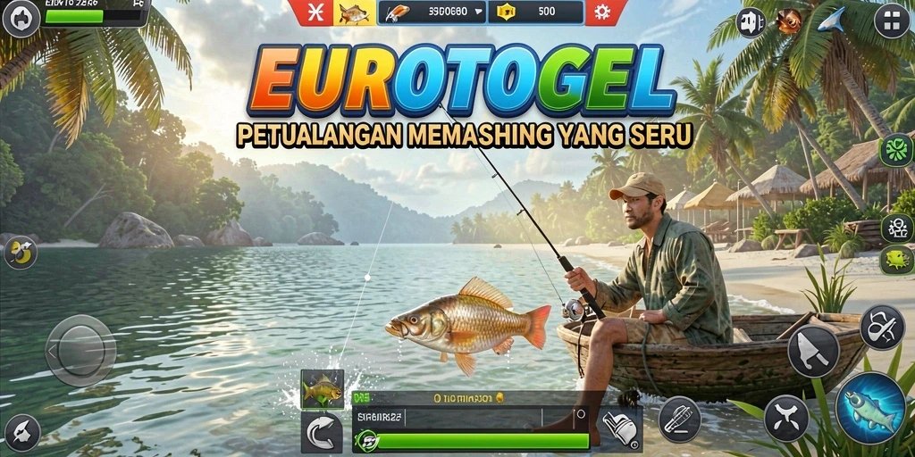 Tampilan menakjubkan dalam gameplay memancing EUROTOGEL.