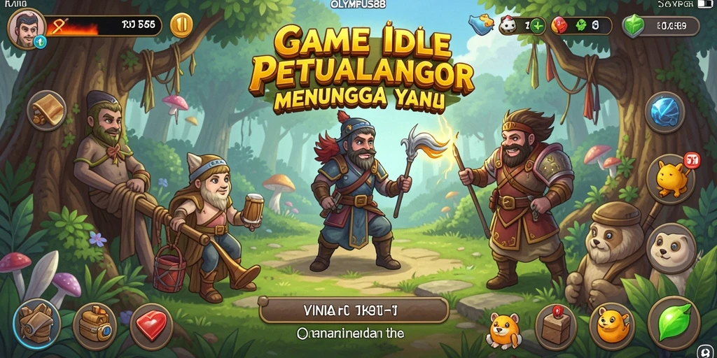 Tampilan gameplay OLYMPUS88 dengan karakter yang berjuang di Olympus.