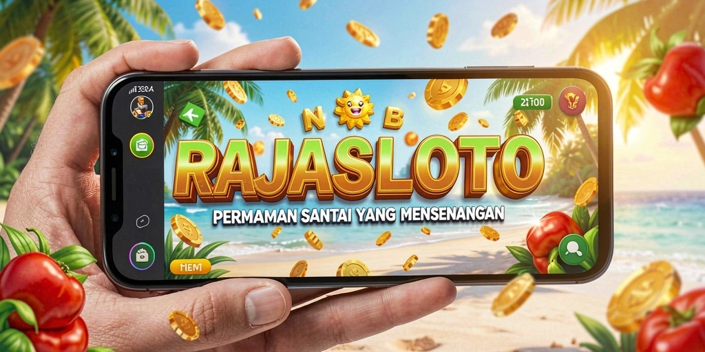 Tampilan gameplay menarik dan ceria dalam RAJASLOTO.