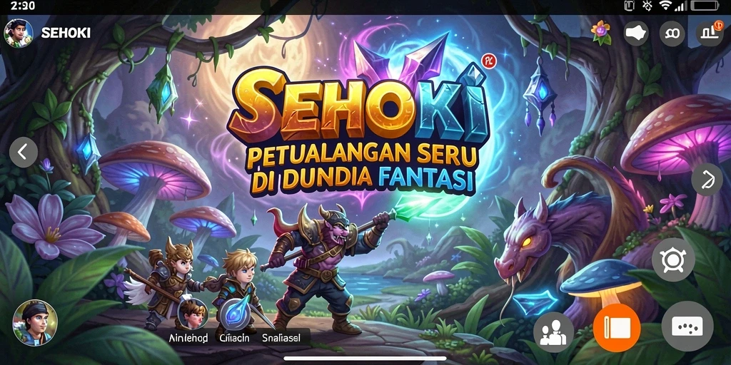 Tampilkan karakter dalam aksi petualangan di dunia fantasi.