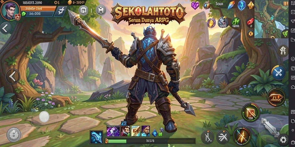 Screenshot gameplay <strong>SEKOLAHTOTO</strong> yang menampilkan aksi petualangan seru.