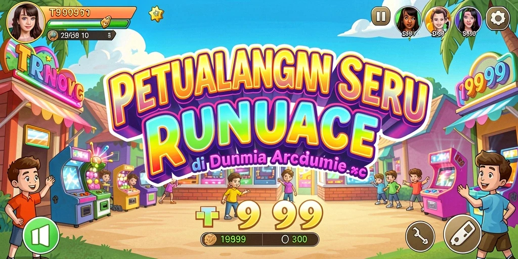Tangkapan layar T9999 menampilkan aksi seru dalam gameplay arcade.